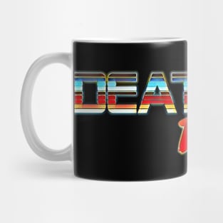 Death By Neon Logo Design - Official Product Color 6 - cinematic synthwave / horror / berlin school / retrowave / dreamwave t-shirt Mug